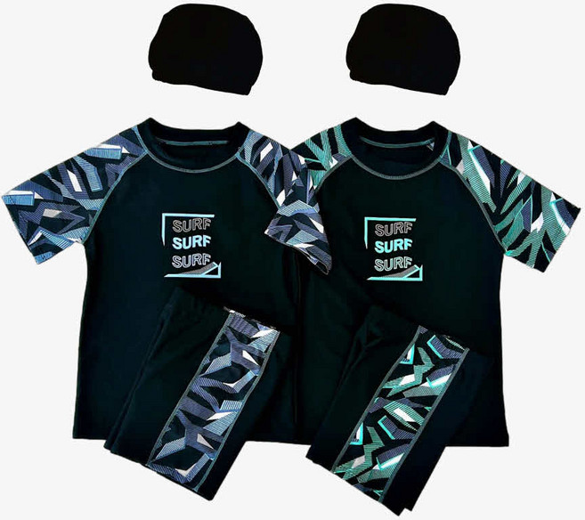 뉴키즈팩토리 키즈 주니어 남아 반팔 반바지 생존수영수영복 수영복 세트