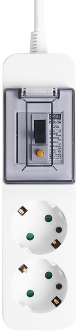 대성 고용량 국산멀티탭 4000W 누전차단 2구 난연소재 안전접지 에어컨 냉장고 세탁기, 2.5m, 1개, 화이트