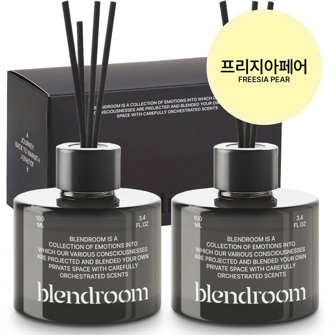 블랜드룸 생활용 디퓨저 1+1, 프리지아페어, 2개, 100ml