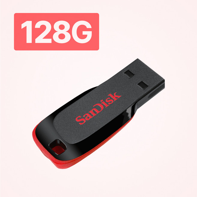샌디스크 블레이드 USB 플래시 드라이브 SDCZ50, 128GB, 1개