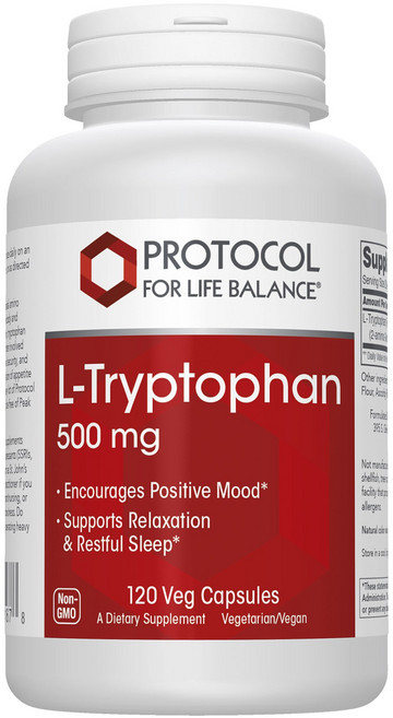 Protocol For Life Balance L-色胺酸 500mg 素食膠囊, 1個, 120錠