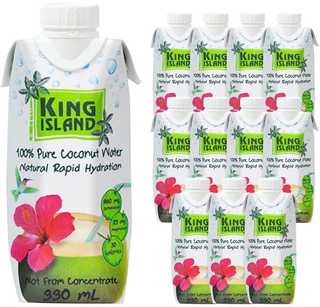 킹아일랜드 코코넛 워터, 330ml, 12개