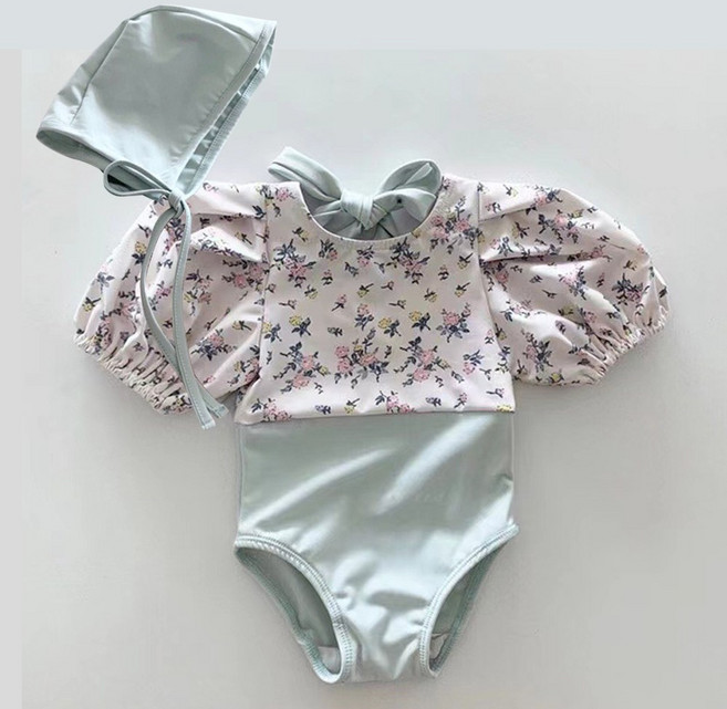 리틀오즈 여아 꽃향기 원피스 수영복 세트