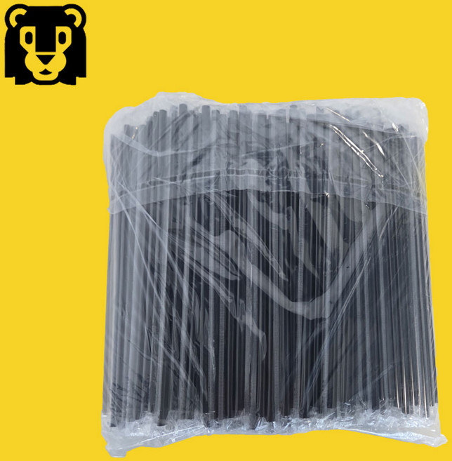 일자 검정 벌크포장 빨대 7 x 210 mm, 500개입, 1개