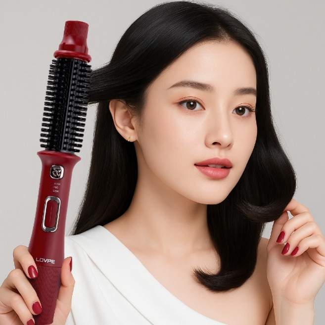 로페 오리지널 뿌리 볼륨 바람 에어컬 뽕고데기 LI-8879, 레드