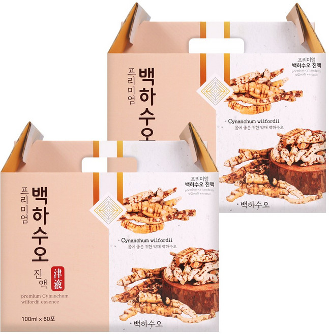 건강중심 국산 백하수오즙 백수오 진액, 120개, 100ml