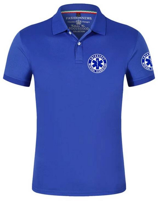 등산티셔츠 EMT 긴급 구급차 남성용 스포츠 폴로 셔츠 캐주얼 반바지 소매 단색 야외 티셔츠 여름 핫