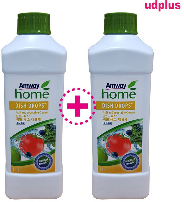 암웨이 디쉬 드랍스 과일채소 세정제 (무색소 무향 무방부제), 1L, 2개