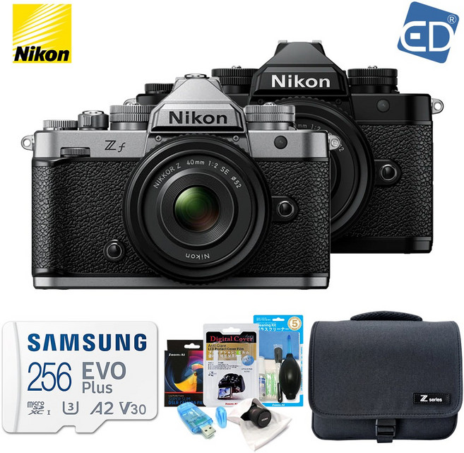 니콘정품 Z f + Z 40mm F2 SE KIT 실버 / 256G+가방풀패키지 /ED, 02 Z f + 40mm 실버 /256G+가방풀패키지