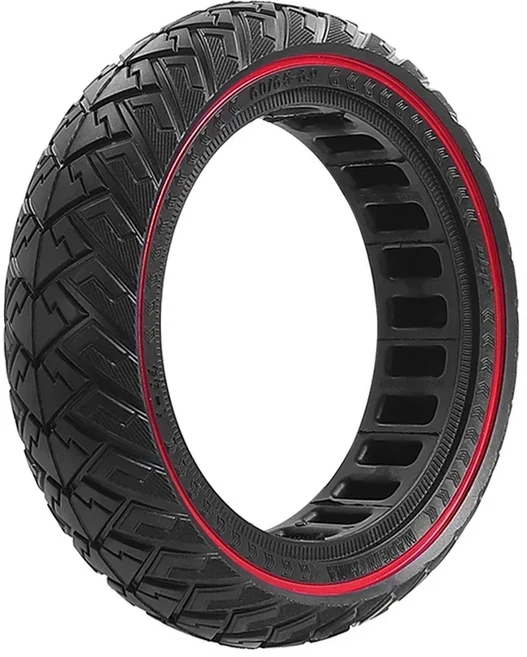 Ninebot Max G30 전동 스쿠터 10인치 60/70-6.5 솔리드 타이어 방폭형 중공 벌집 10X2.5 튜브리스, 02 빨간