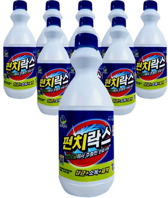 하루그린 살균 표백 청소 펀치락스, 9개, 1L
