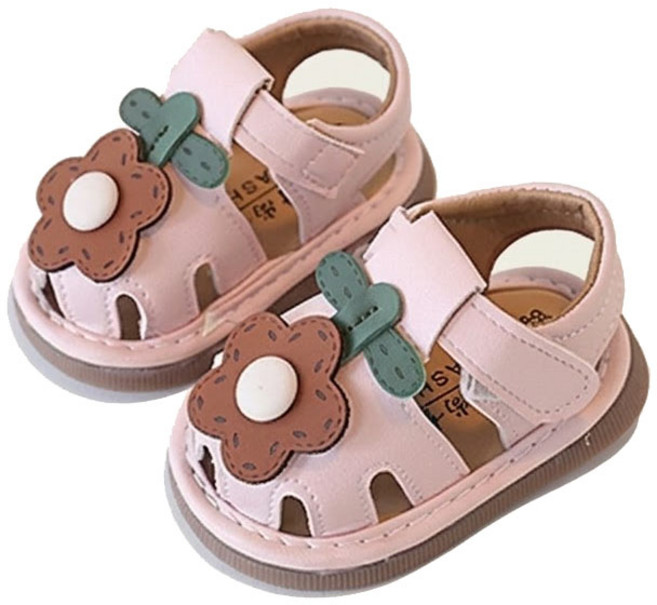 꽃열매 아기삑삑이샌들 돌아기 신발 소리나는 걸음마 보행기