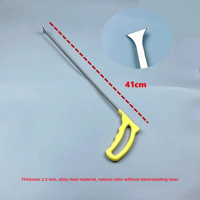 4개입 스테인리스 스틸 무통증 덴트 제거 도구 플랫 삽 자동차 문 덴트 제거기 차체 수리 도구, 41CM