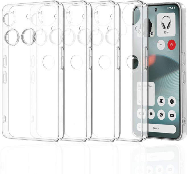 낫싱폰 (3) 전용 울트라 슬림핏 투명 케이스 4개