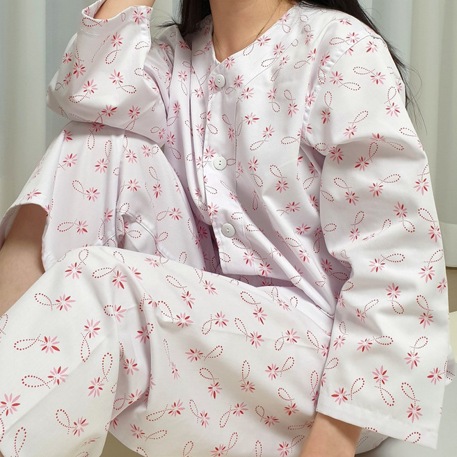 영우가운 순면 환자복 병원복 세트