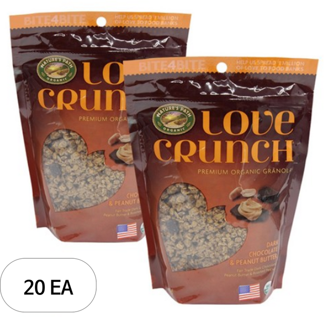 네이쳐패스 러브크런치 시리얼 다크초코 앤 피넛버터, 325g, 20개