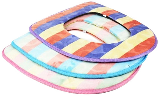 TW 극세사 변기시트 덮개 컬러 방수 따뜻 보온 탈부착형 커버, 1개