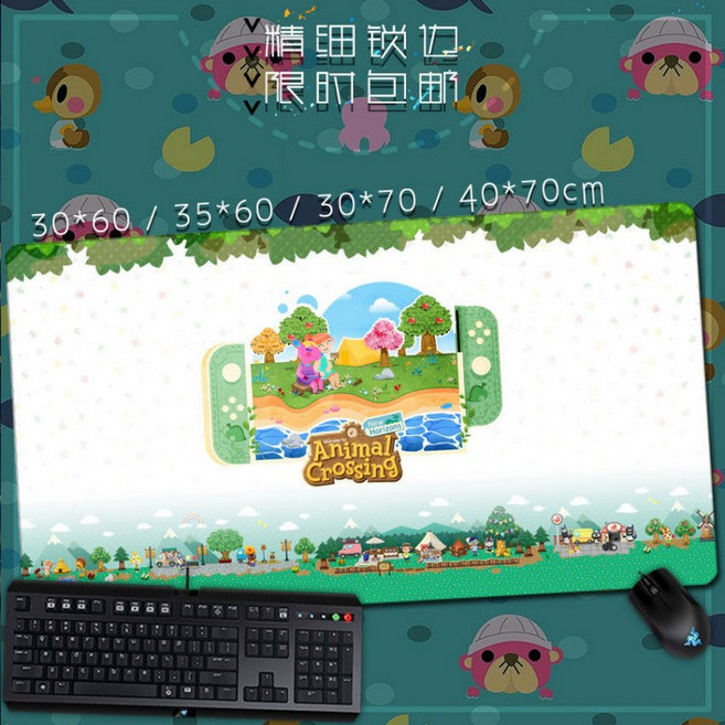 동물의숲 게이밍 대형 장패드 마우스패드 키보드패드 닌텐도 스위치 동숲 튀동숲 모동숲 데스크 매트, 1개, 4 800x300mm 2mm