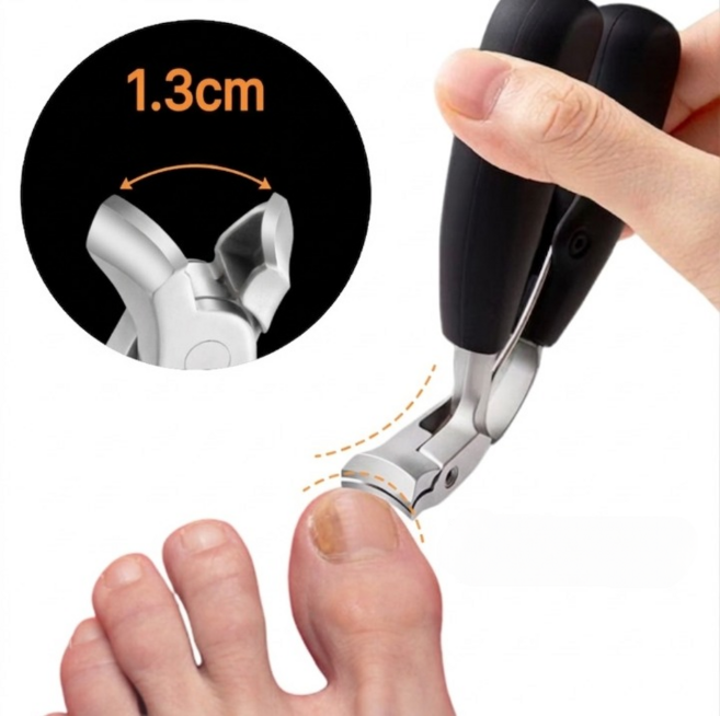 손톱깍이 곡선형 두꺼운 손톱이 튀지않는 네일 클리퍼, 1개, 블랙