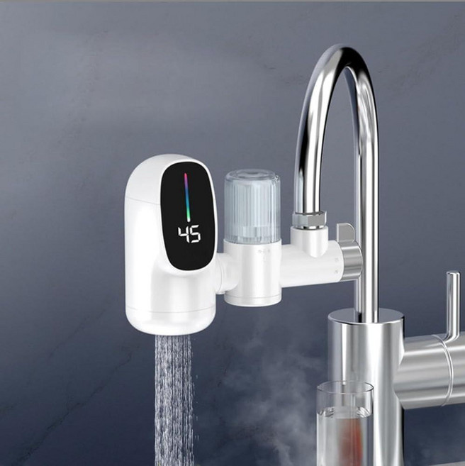 Instant Electric Hot Water Heater Kitchen Faucet Adapter Fast Heating Digital Display For Bathroom, Instant Electric Hot Water Hea