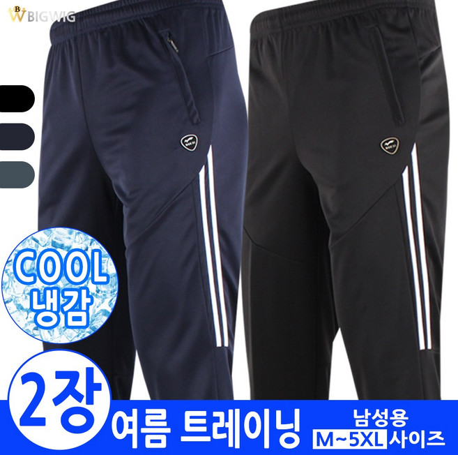 [더빅보스] 남성용 기본 스판 밴딩바지 (1+1) _ 트레이닝바지 실내복 작업바지 데일리 웨어 M~5XL 빅사이즈 하의 팬츠