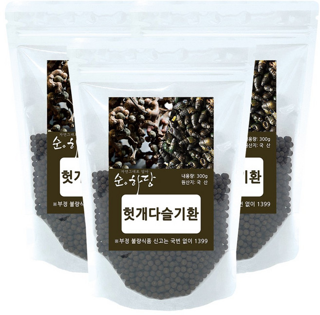 순하당 국산 헛개다슬기환, 300g, 3개