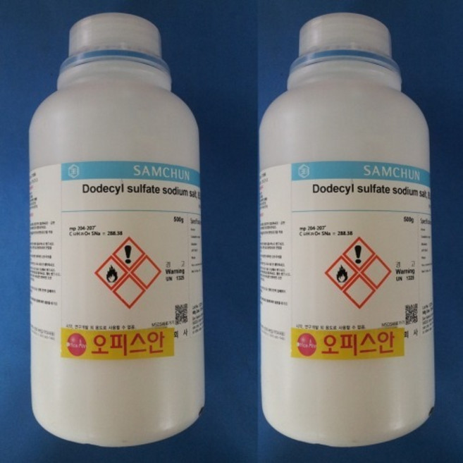 도데실황산나트륨 ; 라우릴황산나트륨 [CP] 250G 500G (kor) Sodium lauryl sulfate Sodium dodecyl sulfate, SAM-250G(85%)