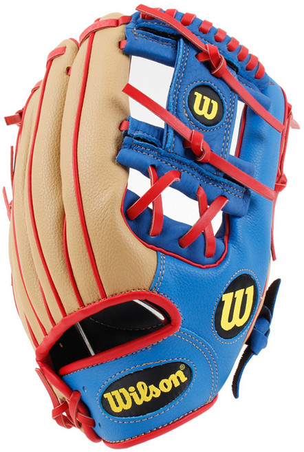 윌슨 A360 SMU 11.5인치 우투용 좌투용 유소년 천연가죽 야구글러브 WBK2436BL011115, 1개, 블루브라운