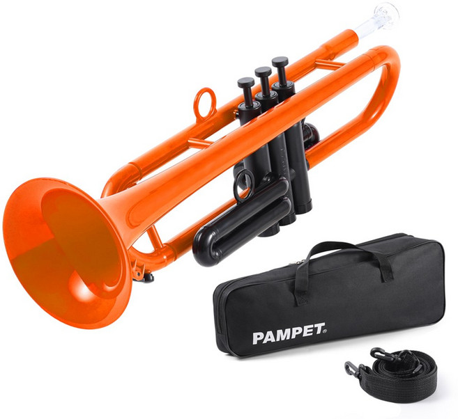 플라스틱트럼펫 입문용 나팔 초보자 블랙 교육용 연습용 골드 빨강 취미용 취미 학생용 3톤, 1개