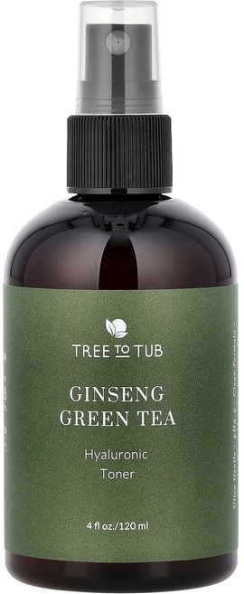 Tree To Tub 하이드레이팅 페이셜 토너 스프레이 인삼 녹차 120ml(4fl oz) Tub (트리 투 텁), 1, 120ml - 쿠팡