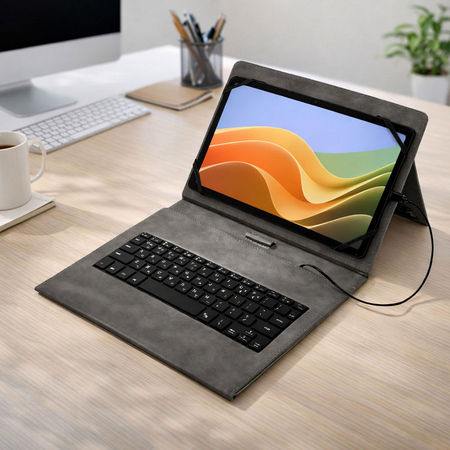 2026 다름 북커버 7-8인치 키보드 케이스 공용 호환, 스모키블랙 731