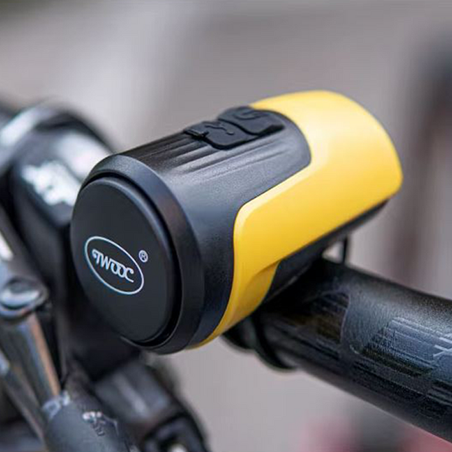 TWOOC 자전거 킥보드 방수 전자벨 경적 클락숀 혼 벨, 1개, YELLOW