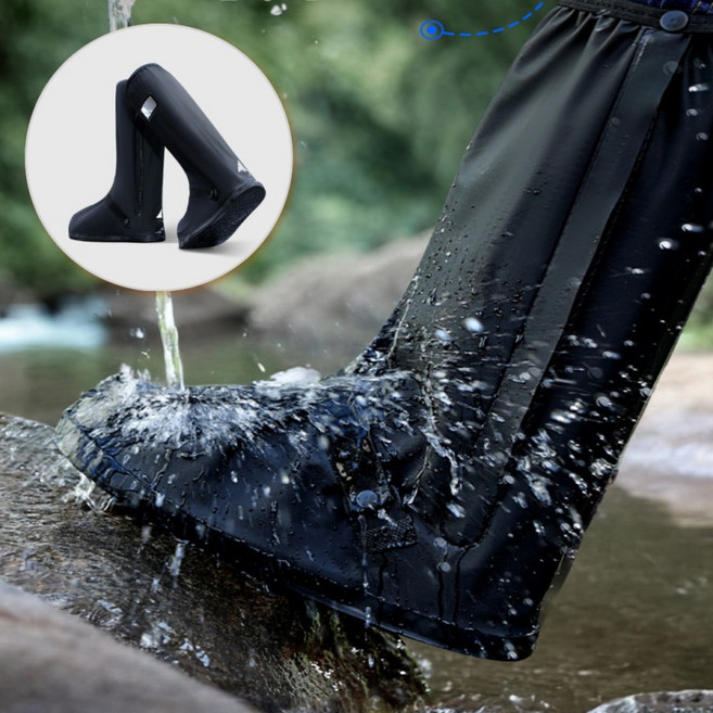 안전한 지퍼형 신발 방수 커버 미끄럼방지 보호커버, 1개, XL