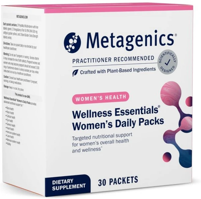 Metagenics Wellness Essentials Women's Daily Packs - 30 Daily Multivitamin Packs - Women's Multivi, 1개 - 쿠팡