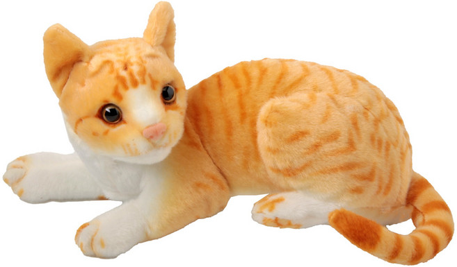 스토리원 리얼 고양이 인형, 치즈(눕냥), 30cm, 1개