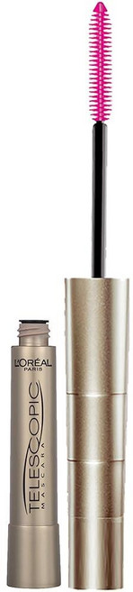 로레알 L'Oreal Paris Makeup 오리지널 텔레스코픽 마스카라 마스카라 볼륨 및 길이 분리 포뮬러 세탁 가능 블랙 0.27 Fl Oz. 1개입 137061, Washable Black, 1_0.27 Fl Oz (Pack, 1
