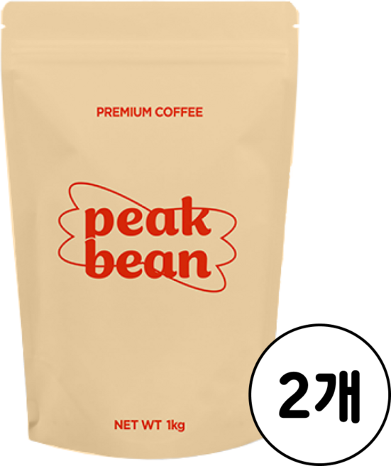 피크빈 고소한 넛넛 블렌드 커피 원두 홀빈, 2개, 500g, 홀빈(분쇄안함)