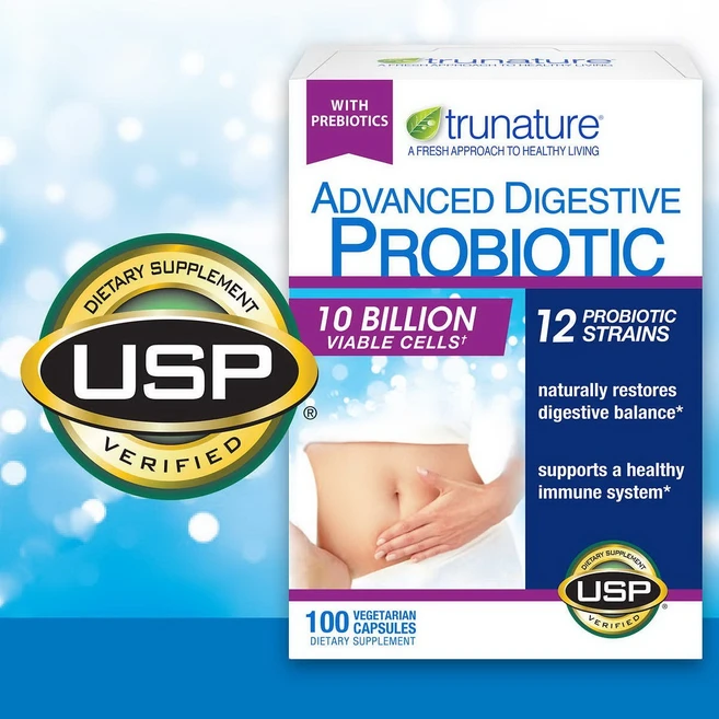 트루네이쳐 Trunature Probiotic 어드밴스드다이제스티브 프로바이오틱 100캡슐, 1개, 100정 - 쿠팡