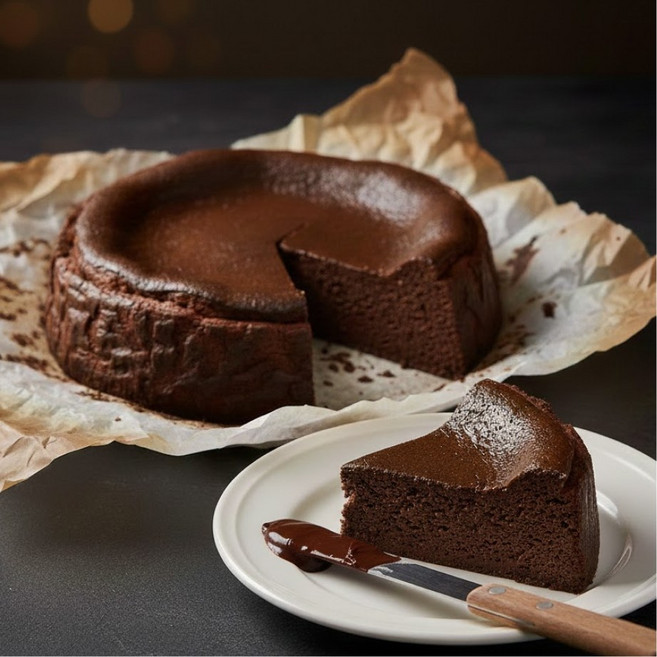 [바스크전문] 모어레스 초코 바스크 치즈케이크 냉동 케잌 치즈케익 생일 케이크 케익 간식, 5개, 600g