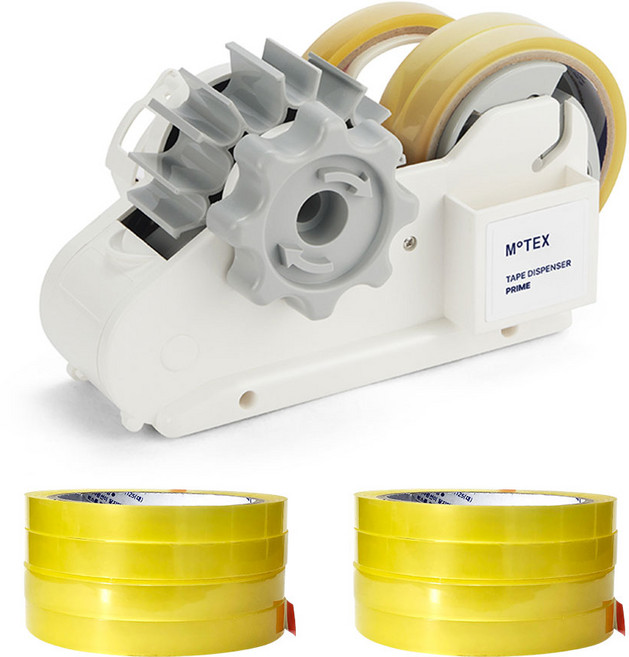 모텍스 리필테이프 국산 12mm*40m(8p) + 테이프커터기 프라임 화이트