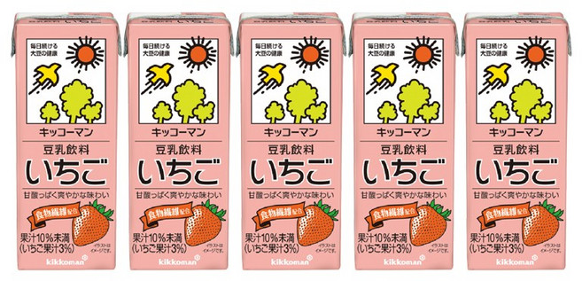 기꼬망 팩 두유음료 딸기, 5개, 200ml