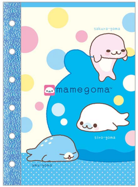 산엑스 6공 씰 노트 바인더 속지 이형지 스티커북 마메고마