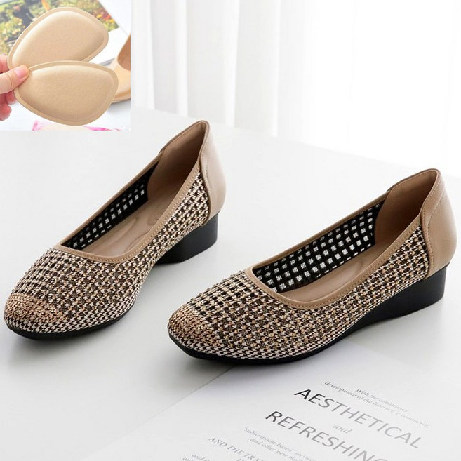 비비루 3cm 발편한 무지외반증 여름 메쉬 큐빅구두 발편한 엄마 여름구두