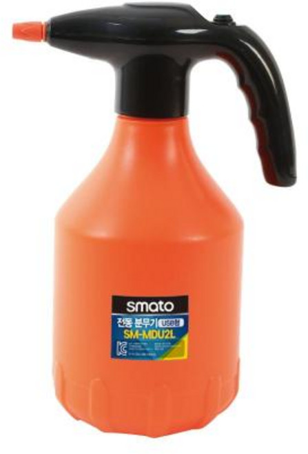 스마토 전동분무기 2L SM-MDU2L USB 충전식 압축분무기 분사기 방역 소독 원예 농업, 1개
