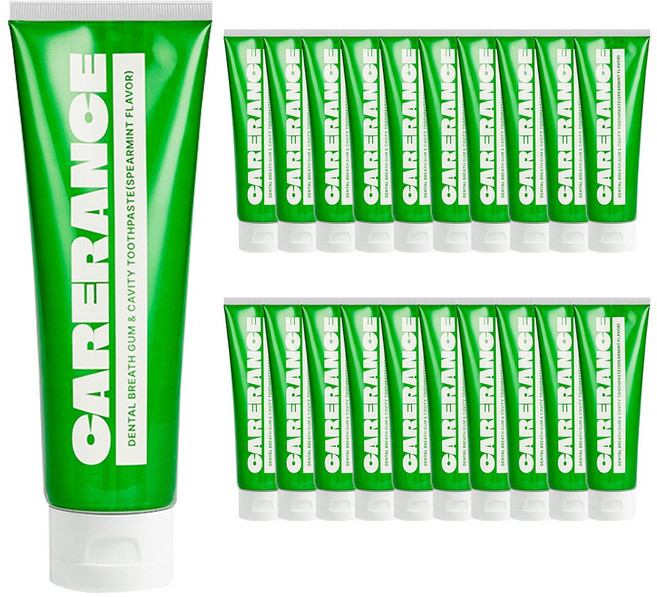 [잇몸/충치/입냄새] 케어란스 덴탈 브레스 잇몸 충치 치약 (스피아민트향), 100g, 20개