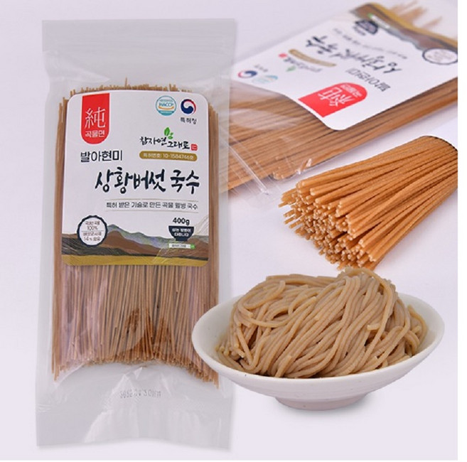 참자연그대로 발아현미상황버섯국수 특허받은 제조기술 밀가루NO 해썹시설제조 100%국산원료, 400g, 2개