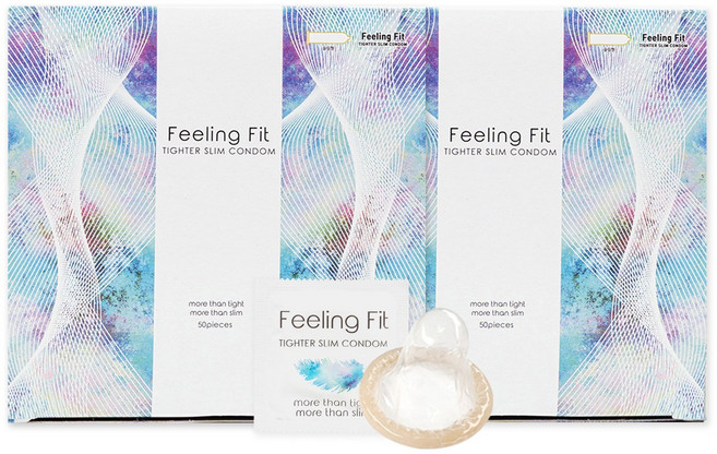 한국라텍스 필링핏 타이터슬림 대용량콘돔 50P x 2개 폭 49mm 타이트한 착용감 풍부한 윤활효과, 100개입, 1세트