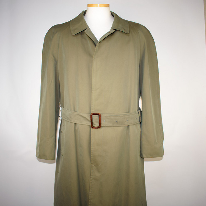 닥스 카키 면 DAKS 모직내피 트렌치 롱코트 100 남성 MJK747 빈티지테크