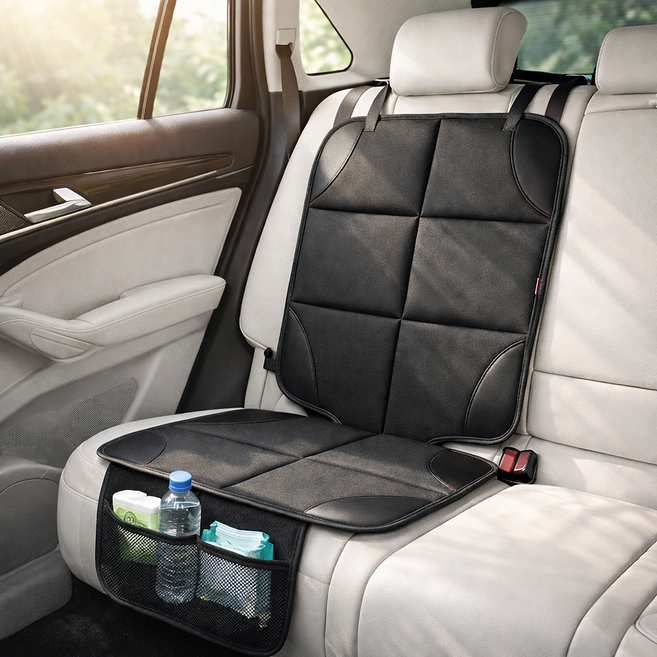 나너마켓 논슬립 오염방지 카시트 보호매트, 1개, 블랙