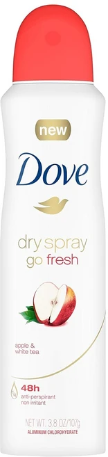 Dove 도브 드라이 스프레이 고 프레쉬 데오드란트 애플&화이트 티 107g Dry Spray Go Fresh Apple White Tea, 1개, 150ml - 쿠팡